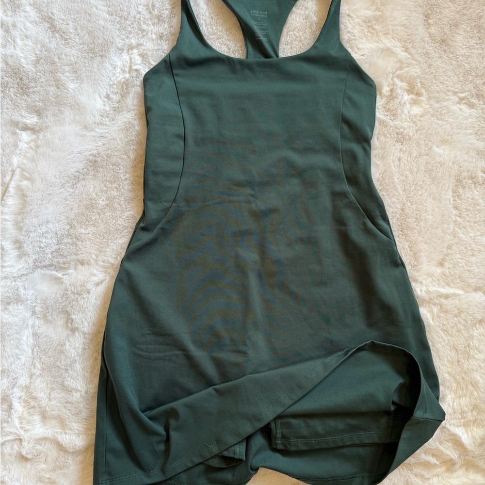 Girlfriend Collective Green Backless Dress